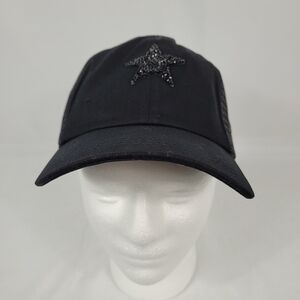NWT Buckle Women’s Black Glitz Star Hat Trucker Hat Cap Mesh Back OSFA $25